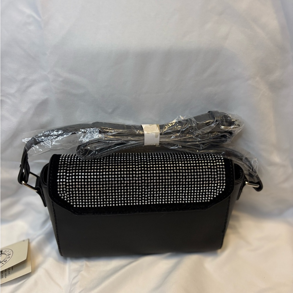 Valentino Orlandi Black Rhinestone Crossbody Bag - Picture 2 of 5